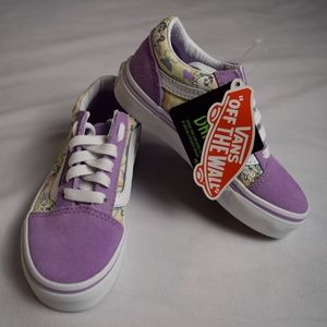 NWT Purple and white Vans kid size 11